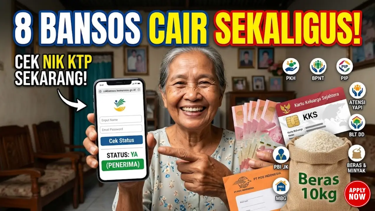 8 Bansos Cair Jelang April 2026: PKH, BPNT, BLT & Lainnya – Cara Cek & Jadwal Lengkapnya!