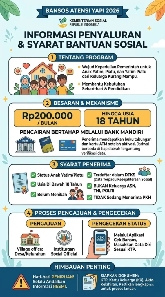 Bansos ATENSI YAPI 2026 Cair Lagi! Ini Jadwal dan Cara Cek Syarat Penerima