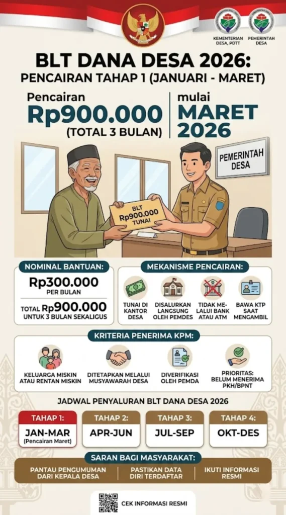 BLT Dana Desa 2026 Tahap 1 Sudah Cair! Cek Jadwal Lengkap, Besaran & Cara Cair Terbaru