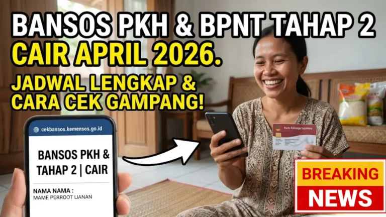 Bansos PKH dan BPNT Tahap 2 April 2026 Mulai Disalurkan, Simak Jadwal dan Cara Cek Statusnya