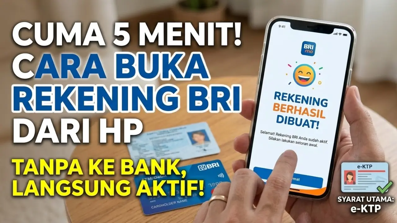 Buka Rekening BRI Online 2026 Tanpa ke Bank: Syarat, Cara Daftar dan Tips Lolos Verifikasi