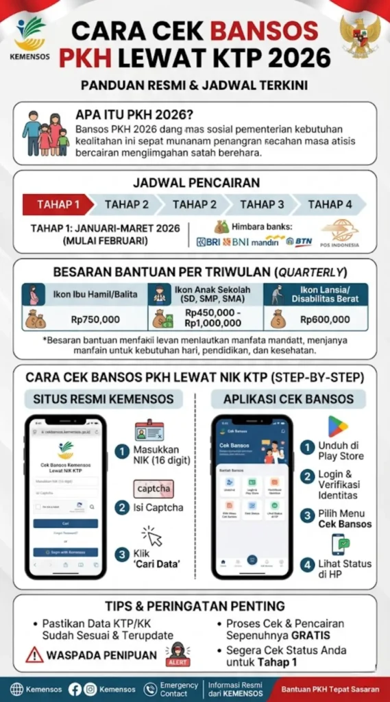 Cara Cek Bansos PKH Lewat KTP 2026: Mudah Banget, Cukup Pakai NIK & HP Saja!