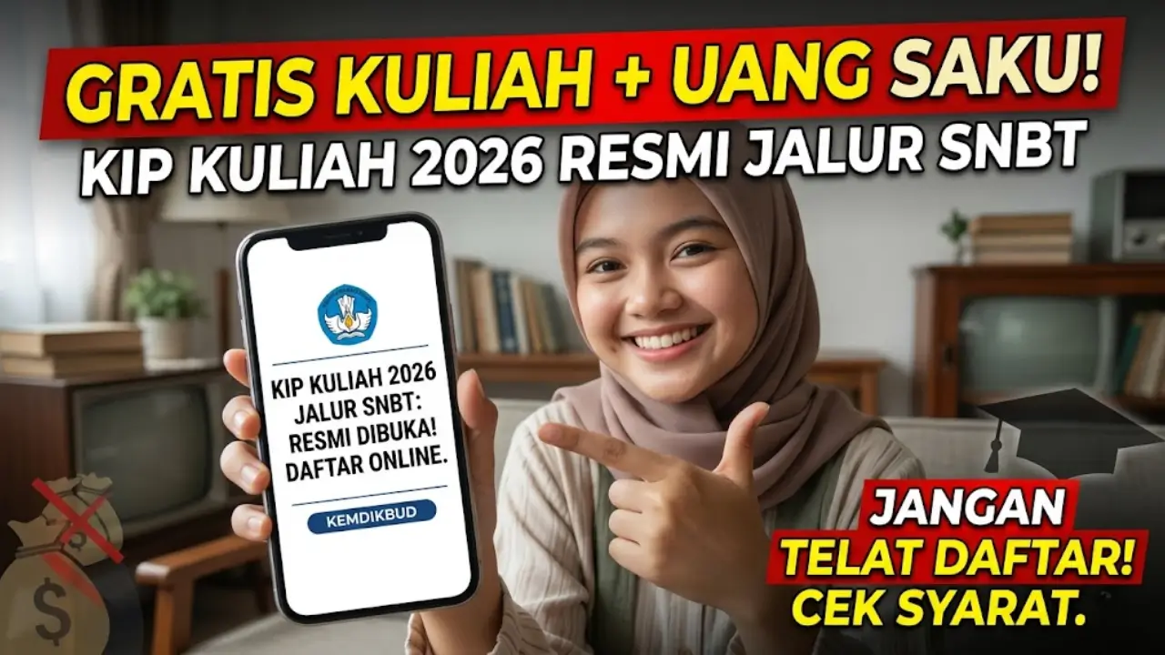 KIP Kuliah 2026 untuk SNBT Resmi Dibuka, Begini Cara Daftar dan Syaratnya