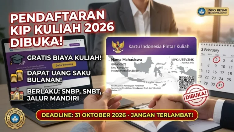 Cara Daftar KIP Kuliah 2026 untuk Mahasiswa Baru: Lengkap, Syarat & Jadwal Terbaru!