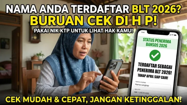 Cara Cek Bantuan Langsung Tunai BLT 2026 Lewat HP – Update Terbaru & Jadwal Cair Bulan Ini