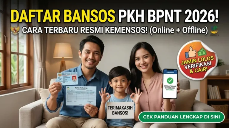 Cara Daftar Bansos PKH BPNT 2026 Resmi Kemensos: Online, Offline, Syarat & Proses Verifikasi Terbaru