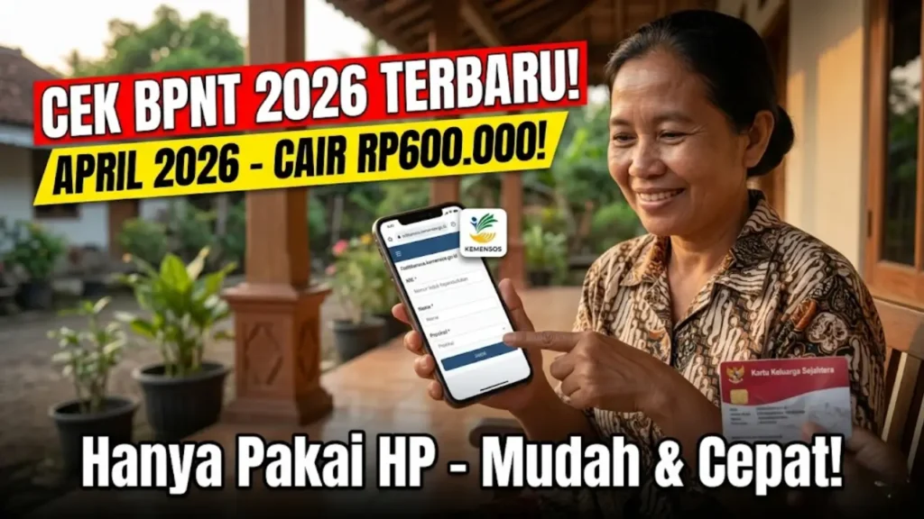 Cara Cek Daftar Penerima BPNT 2026 Terbaru April 2026 Secara Online via HP (Update Data Kemensos)